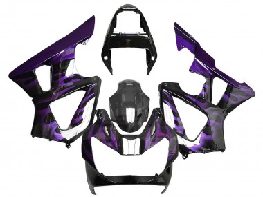 Shop 2000-2001 Honda CBR900RR 929 Motorcycle Fairings - Glossy Black Purple Flame Canada