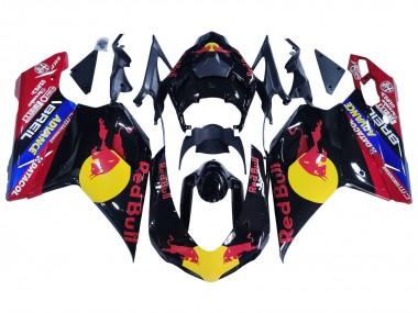 Shop 2007-2014 Ducati 848/1098/1198 Motorcycle Fairings - Glossy Black Yellow Blue Red Bull Canada
