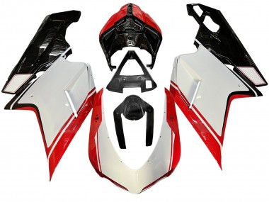 Shop 2007-2014 Ducati 848/1098/1198 Motorcycle Fairing - White Red Glossy Black Canada