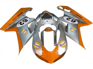 Shop 2007-2014 Ducati 848/1098/1198 Motorcycle Fairings - Silver Orange Gulf 62 Canada