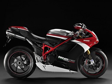 Shop 2007-2014 Ducati 848/1098/1198 Motorcycle Fairings - White Red Glossy Black Canada