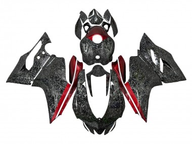 Shop 2011-2014 Ducati Panigale 899/1199 Motorcycle Fairings - Black Forged Carbon Fiber Style Red Canada