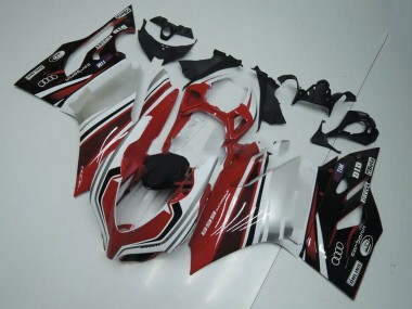 Shop 2011-2014 Ducati Panigale 899 Motorcycle Fairing - White Red Glossy Black Canada