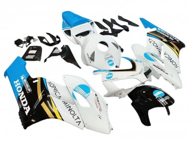 Shop 2004-2005 Honda CBR1000RR Motorcycle Fairings - White Light Blue Yellow Black Konica Minolta Canada
