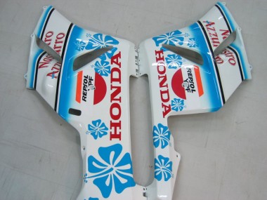 Shop 2004-2005 Honda CBR1000RR Motorcycle Fairings - White Blue Snow Nastro Azzurro 46 Canada