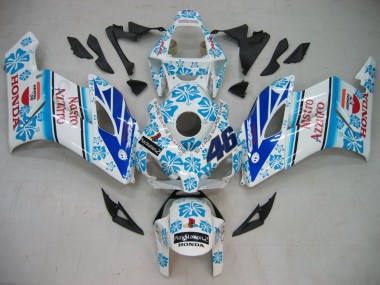 Shop 2004-2005 Honda CBR1000RR Motorcycle Fairings - White Blue Snow Nastro Azzurro 46 Canada
