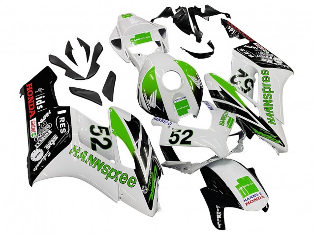 2004-2005 Honda CBR1000RR Motorcycle Fairings - White Green Glossy Black Hannspree 52 Canada