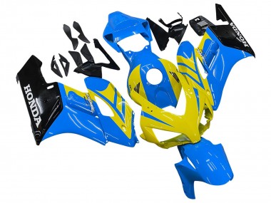 Shop 2004-2005 Honda CBR1000RR Motorcycle Fairings - Blue Yellow Glossy Black Canada