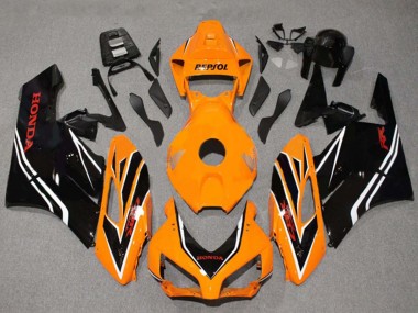 Shop 2004-2005 Honda CBR1000RR Motorcycle Fairings - Orange White Glossy Black Stripe Canada