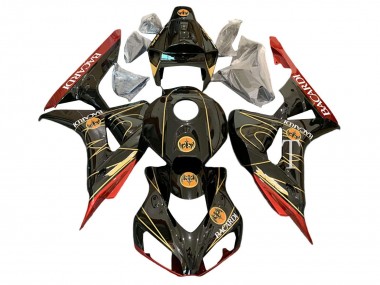 Shop 2006-2007 Honda CBR1000RR Motorcycle Fairings - Glossy Black Red Gold BACARDI Canada