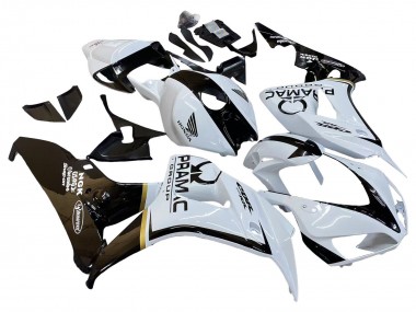 Shop 2006-2007 Honda CBR1000RR Motorcycle Fairings - White Glossy Black Pramac Canada
