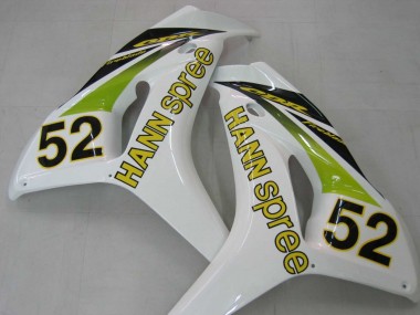 Shop 2006-2007 Honda CBR1000RR Motorcycle Fairings - White Green Glossy Black Hannspree 52 Canada