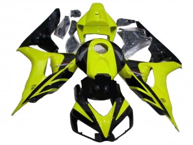 Shop 2006-2007 Honda CBR1000RR Motorcycle Fairings - Green Glossy Black Geometric Canada
