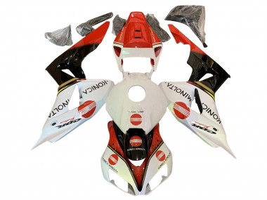 Shop 2006-2007 Honda CBR1000RR Motorcycle Fairings - White Red Glossy Black Konica Minolta Canada