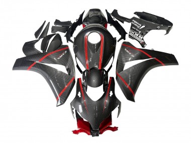 Shop 2008-2011 Honda CBR1000RR Motorcycle Fairings - Black Carbon Fiber Red Canada