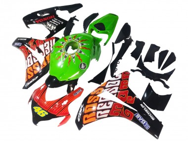Shop 2008-2011 Honda CBR1000RR Motorcycle Fairings - Green Orange Glossy Black Rossi Michelin 46 Canada