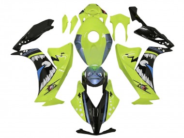Shop 2012-2016 Honda CBR1000RR Motorcycle Fairings - Light Green Blue Glossy Black Shark Canada