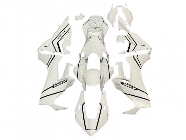 2017-2023 Honda CBR1000RR Motorcycle Fairings - White with Black Stripe Fireblade Canada