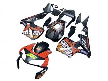 Shop 2003-2004 Honda CBR600RR Motorcycle Fairings - Matte Black Orange Repsol Rossi 46 Canada
