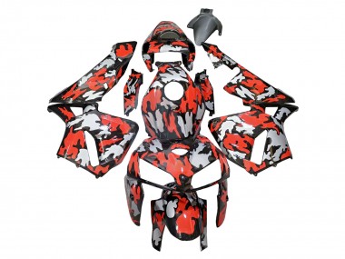 Shop 2005-2006 Honda CBR600RR Motorcycle Fairings - Black with Red Grey Camouflage Canada