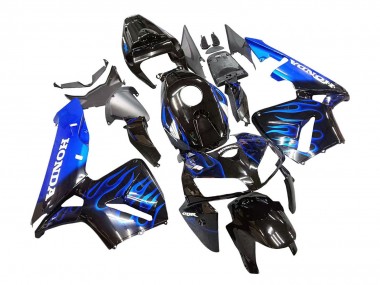 Shop 2005-2006 Honda CBR600RR Motorcycle Fairing - Glossy Black Blue Flame Canada