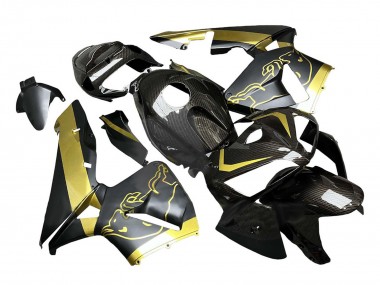 Shop 2005-2006 Honda CBR600RR Motorcycle Fairings - Black Gold Carbon Fiber Canada