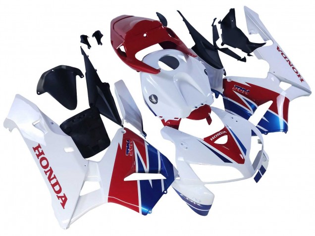 2005-2006 Honda CBR600RR Motorcycle Fairing - White Red Blue HRC Canada