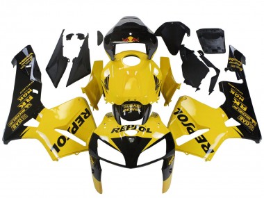 Shop 2005-2006 Honda CBR600RR Motorcycle Fairings - Yellow Black Repsol Canada