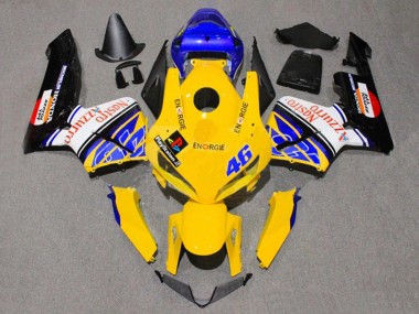 Shop 2005-2006 Honda CBR600RR Motorcycle Fairings - Yellow Blue White Nastro Azzurro 46 Canada