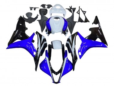 Shop 2007-2008 Honda CBR600RR Motorcycle Fairing - White Blue Glossy Black Canada