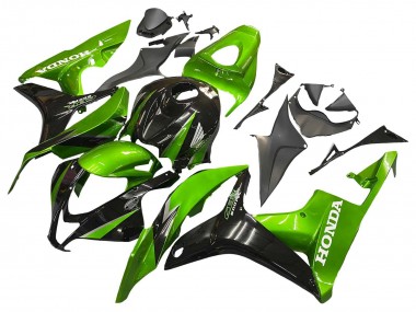 Shop 2007-2008 Honda CBR600RR Motorcycle Fairing Kits - Green Glossy Black Canada