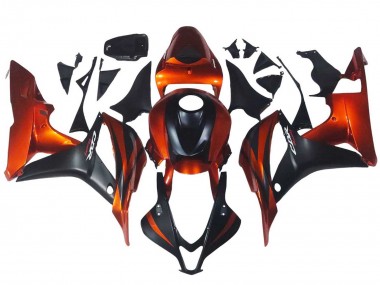 Shop 2007-2008 Honda CBR600RR Motorcycle Fairing - Orange Matte Black Canada