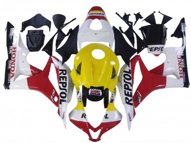 Shop 2007-2008 Honda CBR600RR Motorcycle Fairings - White Yellow Red Repsol HRC Canada