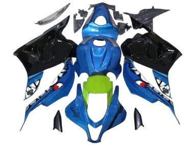 Shop 2009-2012 Honda CBR600RR Motorcycle Fairings - Blue Green Glossy Black Shark Canada