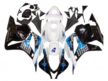 Shop 2009-2012 Honda CBR600RR Motorcycle Fairings Kit - White Blue Glossy Black Canada