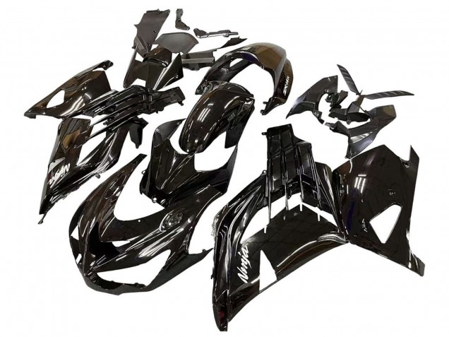 2012-2024 Kawasaki ZX14R ZZR1400 Motorcycle Fairings - Glossy Black Matte Black White Ninja Canada