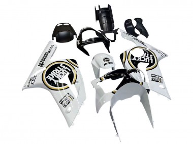 Shop 2003-2004 Kawasaki ZX6R Motorcycle Fairings - White Black Motul Lucky Strike Canada