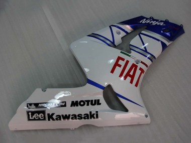 Shop 2003-2004 Kawasaki ZX6R Motorcycle Fairings - White Blue Red Fiat Canada