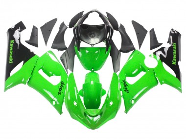 Shop 2005-2006 Kawasaki ZX6R Motorcycle Fairings - Green Black Ninja Canada