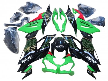Shop 2009-2012 Kawasaki ZX6R Motorcycle Fairings - Red Glossy Black Honeycomb Canada
