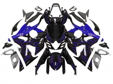 Shop 2007-2008 Suzuki GSXR 1000 Motorcycle Fairing - Glossy Black Blue Flame Canada