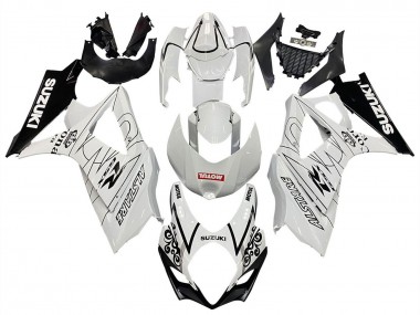 Shop 2007-2008 Suzuki GSXR 1000 Motorcycle Fairings - White Black Alstare Corona Motul Canada