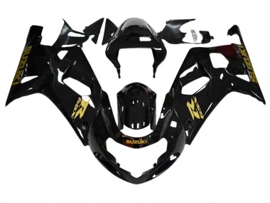 Shop 2001-2003 Suzuki GSXR 600 / GSXR 750 Motorcycle Fairings - Glossy Black Gold Decal Canada