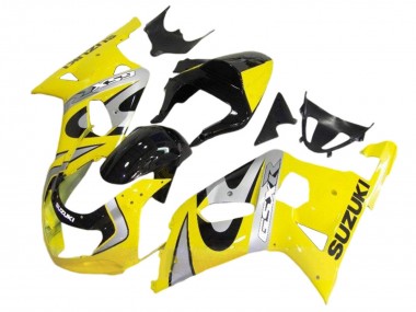 Shop 2001-2003 Suzuki GSXR 600 / GSXR 750 Motorcycle Fairing Kits - Yellow Silver Glossy Black Canada