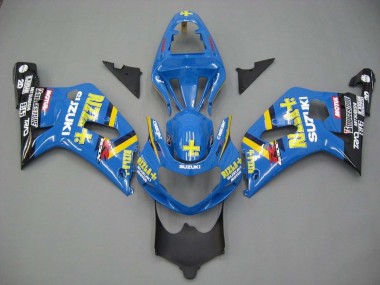 Shop 2001-2003 Suzuki GSXR 600 / GSXR 750 Motorcycle Fairings - Blue Yellow Black Motul Rizla Canada