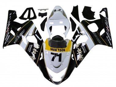 Shop 2004-2005 Suzuki GSXR 600 / GSXR 750 Motorcycle Fairings - White Black Yellow Dark Dog 71 Canada