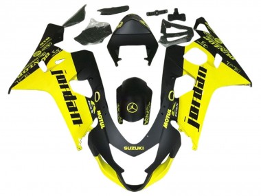 Shop 2004-2005 Suzuki GSXR 600 / GSXR 750 Motorcycle Fairings - Black Yellow Jordan Canada