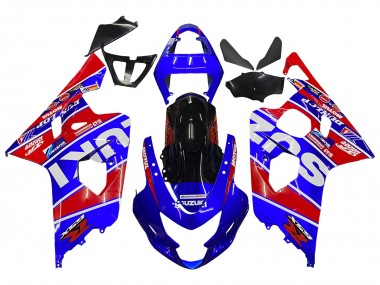 Shop 2004-2005 Suzuki GSXR 600 / GSXR 750 Motorcycle Fairings - Blue Red Black Motul Dunlop Canada