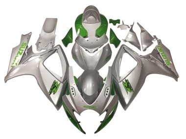 Shop 2006-2007 Suzuki GSXR 600 / GSXR 750 Motorcycle Fairings - Silver Green Canada