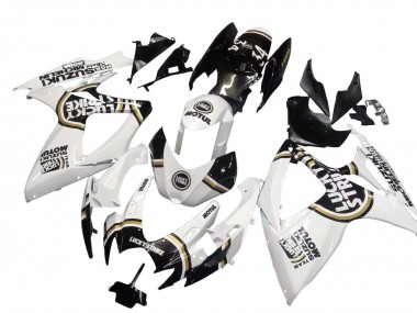 Shop 2006-2007 Suzuki GSXR 600 / GSXR 750 Motorcycle Fairings - White Black Lucky Strike Motul Canada